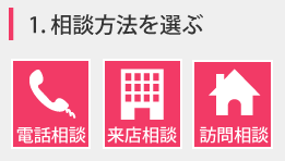 電話相談・来店相談・訪問相談